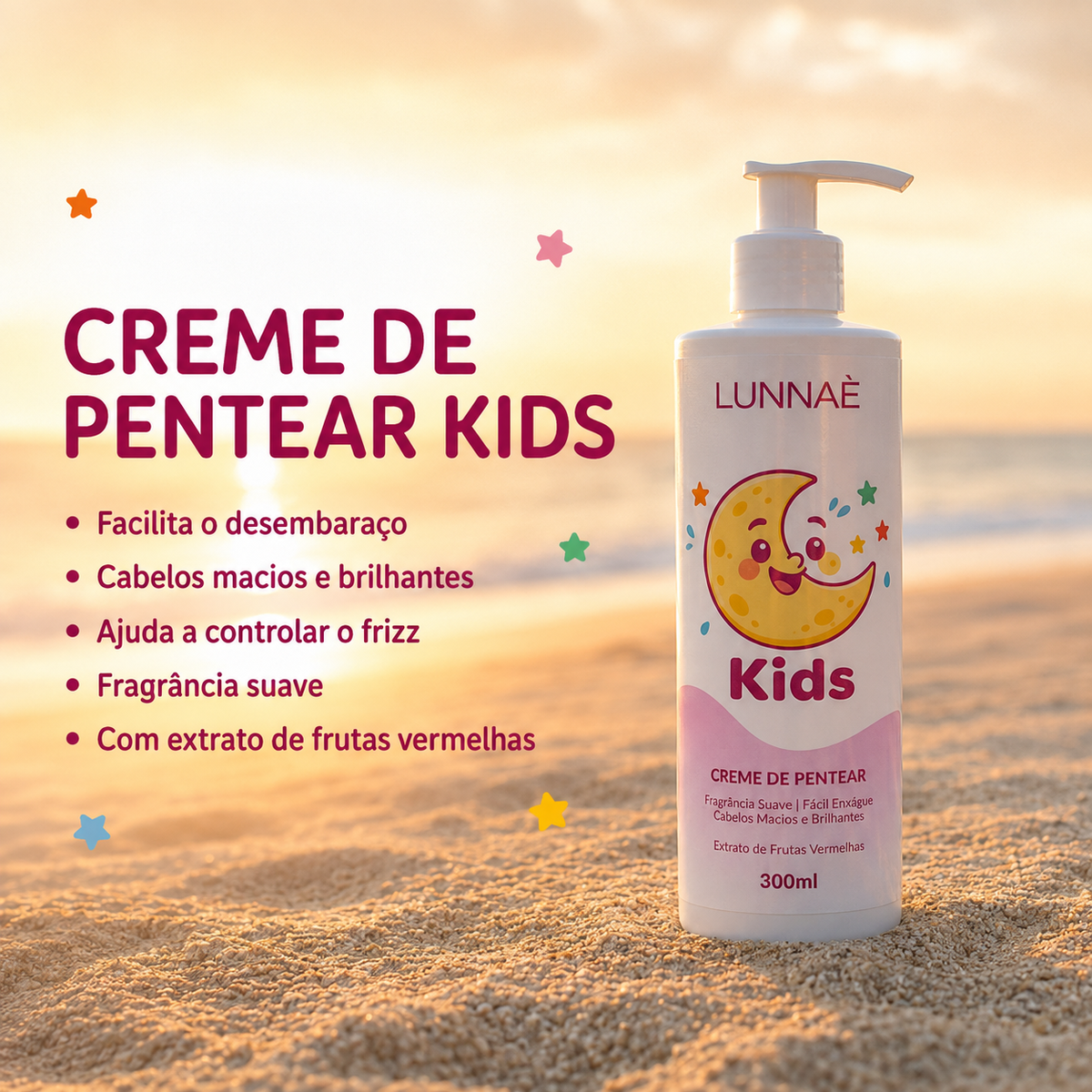 Creme capilar de Pentear Lunnaè Kids