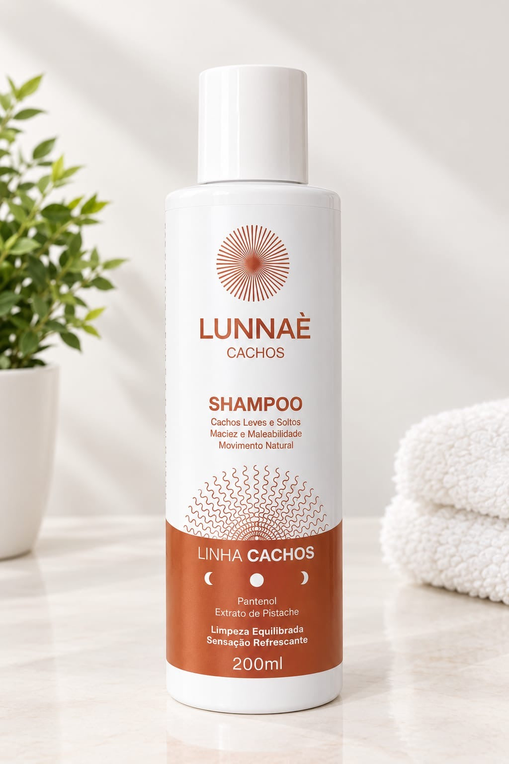 Shampoo Capilar Cachos 200ml - Lunnaè