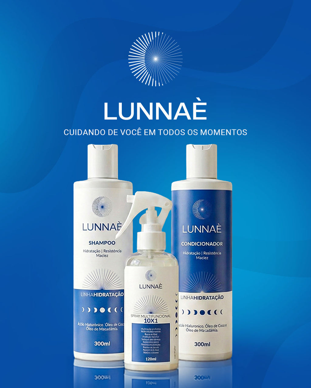 Kit Hidratação: Shampoo + Condicionador + Spray Multifuncional 10X1
