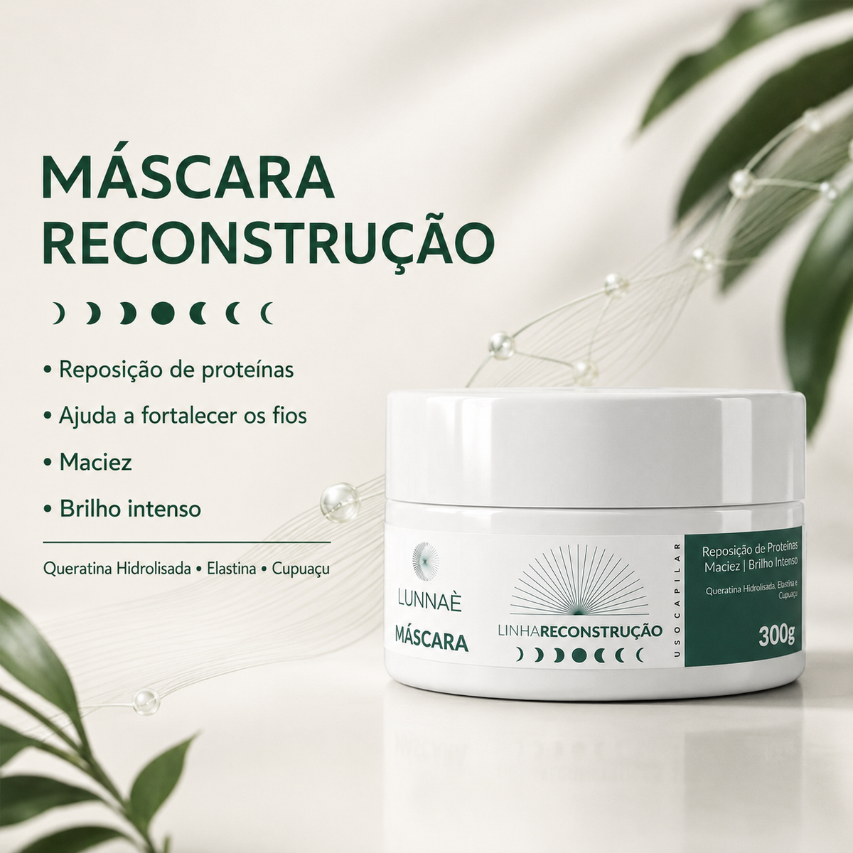 Máscara capilar Reconstrução 300g - Lunnaè