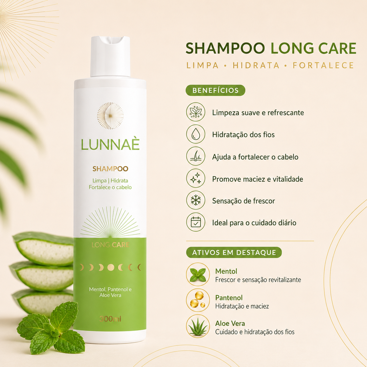 Kit Long care Capilar : Shampoo +Condicionador + Máscara + Spray Long care + Tônico Capilar