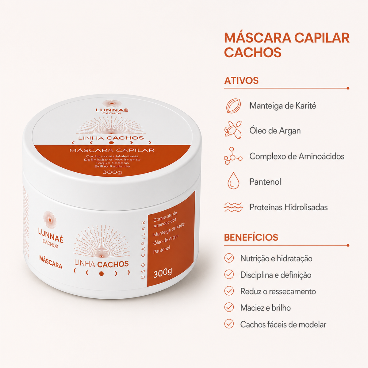 Máscara Capilar Nutrition Boost Cachos - Lunnaè