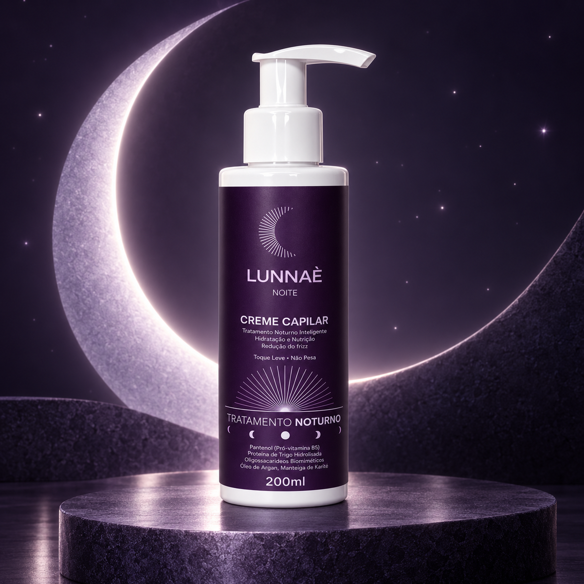 Creme Capilar Noturno 200ml - Lunnaè