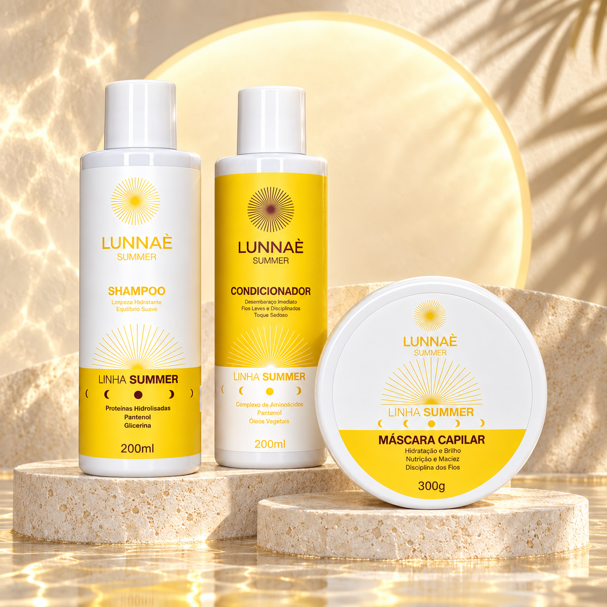 Kit Capilar Summer: Shampoo + Condicionador + Máscara - Lunnaè