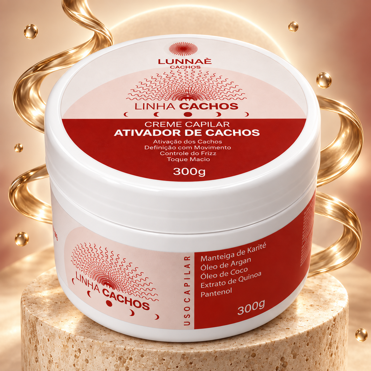 Ativador de Cachos Capilar 300g - Lunnaè