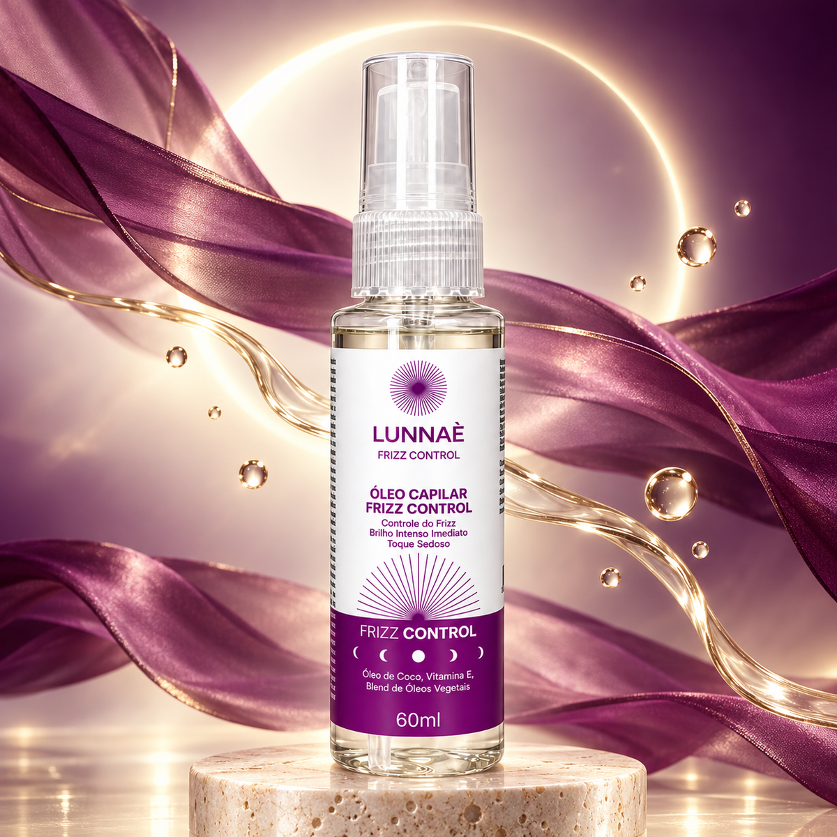 Óleo Capilar Frizz Control  60 ml - Lunnaè