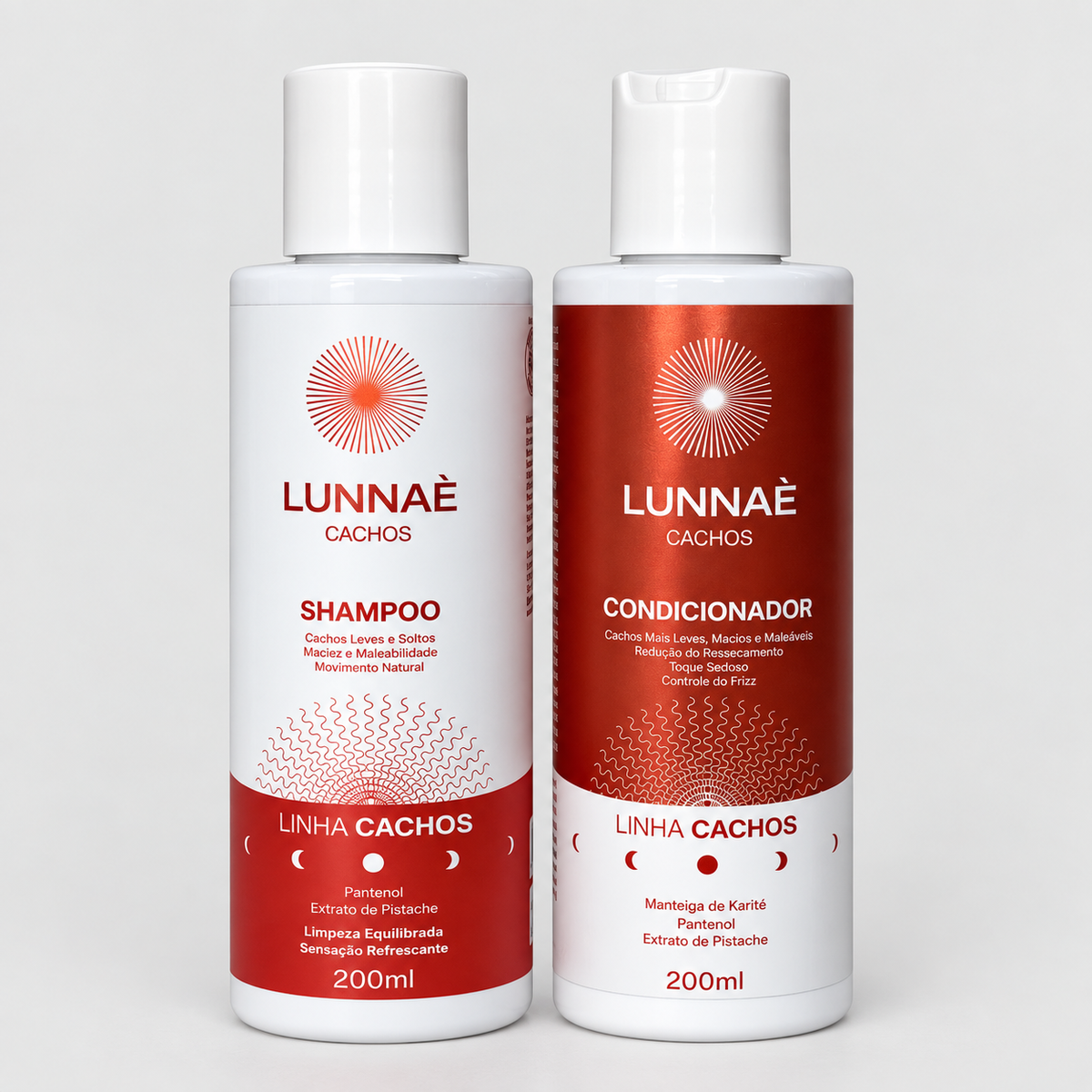 Kit Capilar Cachos: Shampoo + Condicionador - Lunnaè