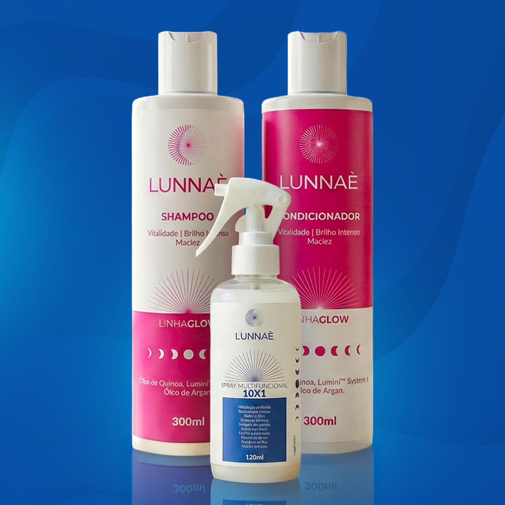 Kit Glow: Shampoo + Condicionador + Spray Multifuncional 10X1