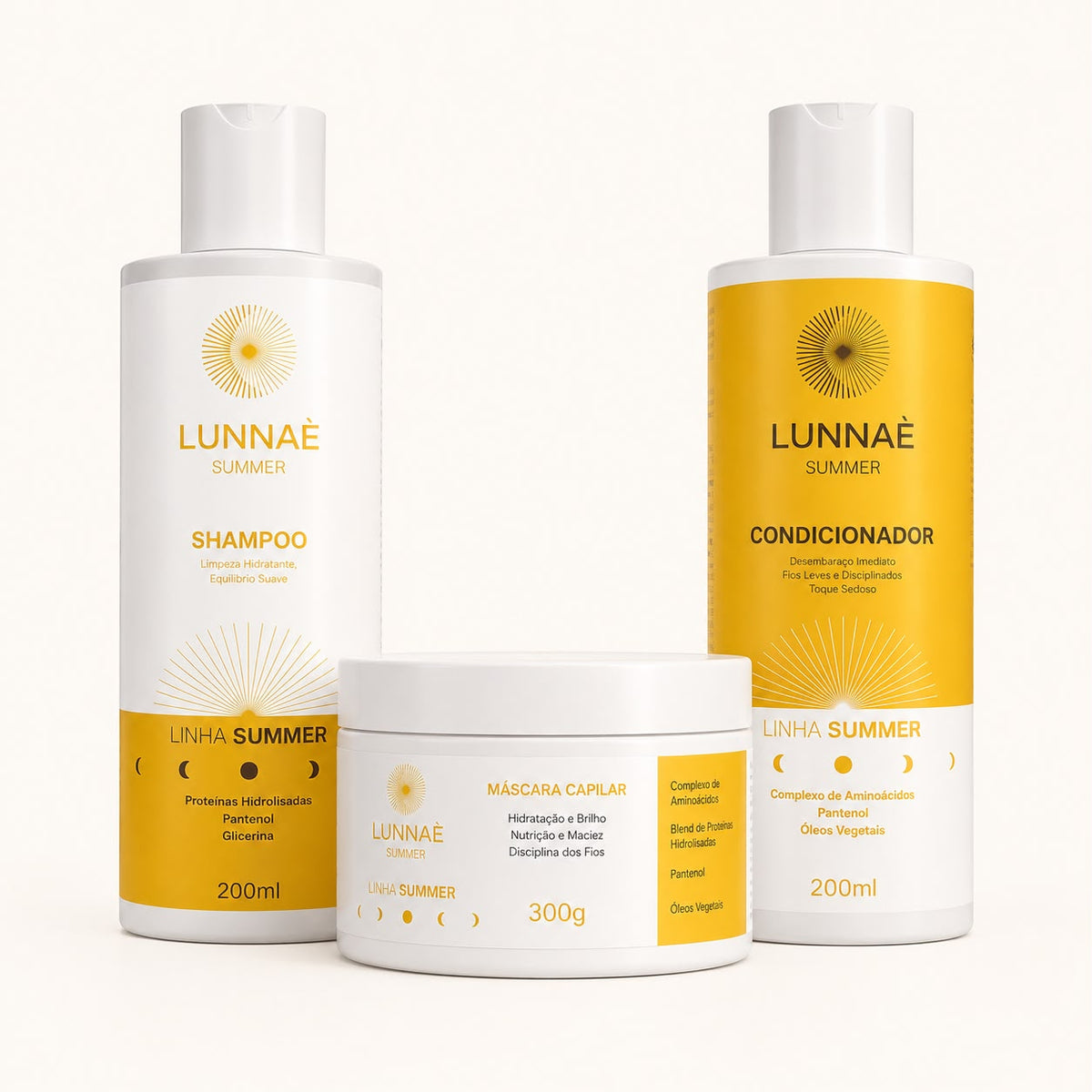 Kit Capilar Summer: Shampoo + Condicionador + Máscara - Lunnaè