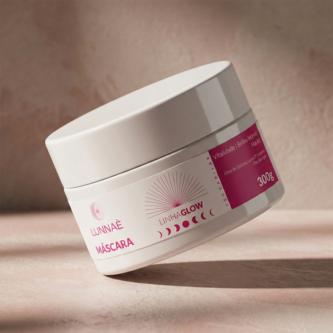 Máscara capilar brilho Glow 300g- Lunnaè