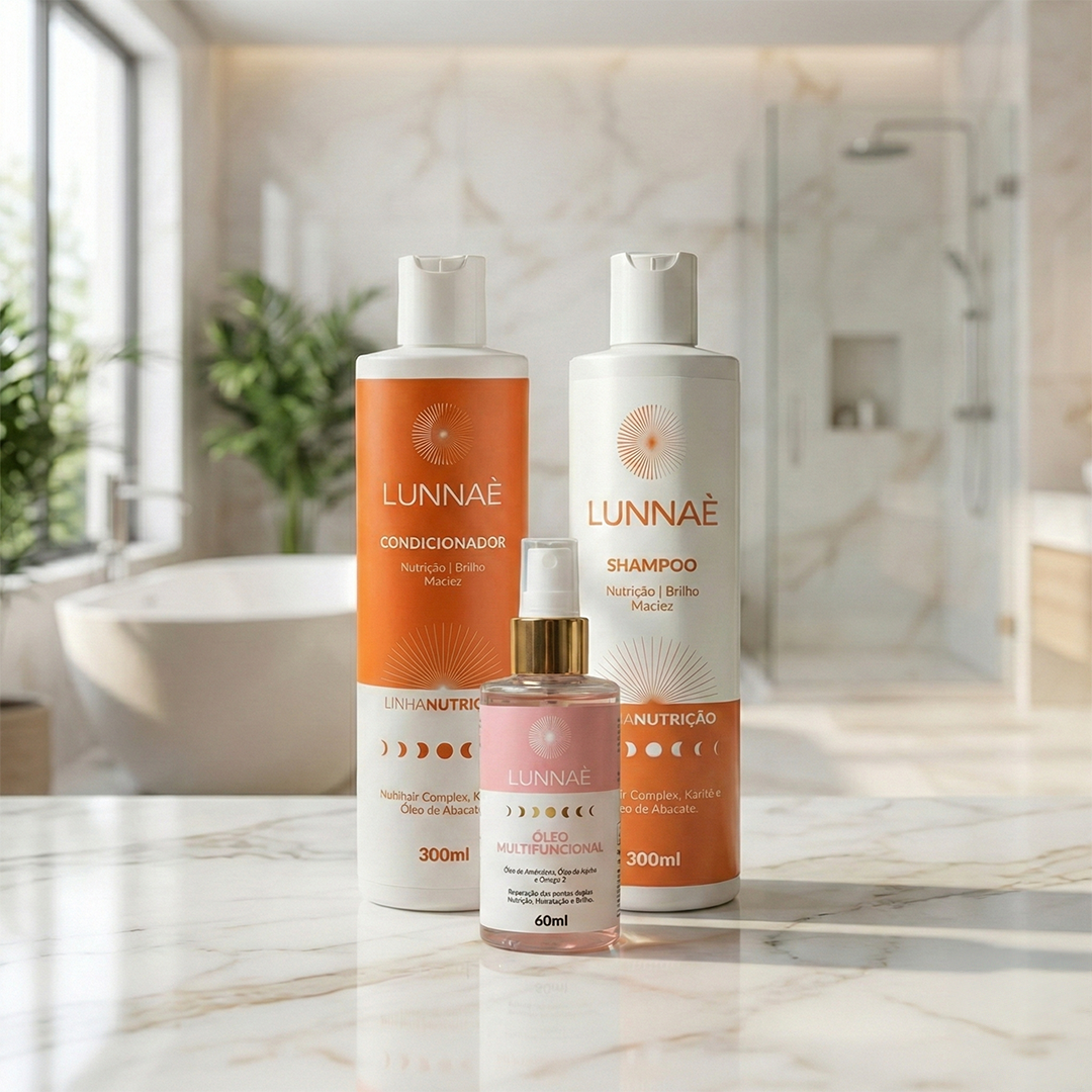 Kit capilar Nutrição + óleo multifuncional - Lunnaè